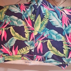 Colorful Tropical Leaf Shorts